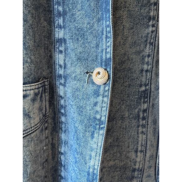 Vintage 80s Denim Jacket Beaded - XL - Picture 4 of 8